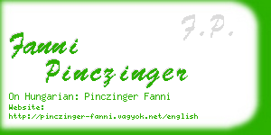 fanni pinczinger business card